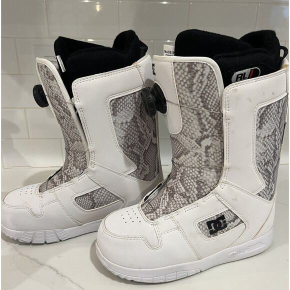 DC Ski Snowboots RL Phase BOA 2023 White Snake Women’s Size 7.5 Classic UNILite - Picture 1 of 13